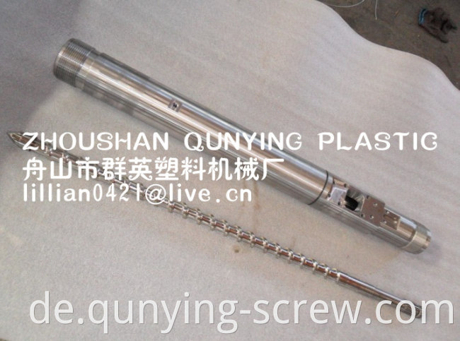 bimetallic injection screw barrerl of pp pe for plastic recycling machine